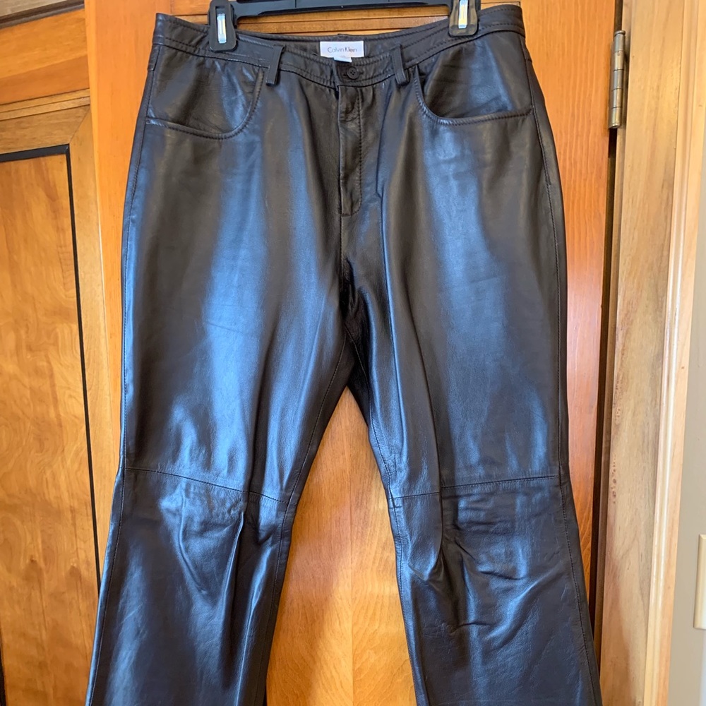 Calvin Klein leather pants size 12